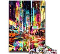 Puzzles pour Adolescents Puzzle 1000 pièces Paysage Urbain de New York Séjour de Vacances Tuer Le Temps avec des pièces entièrement emboîtables de Formes aléatoires 50x75cm