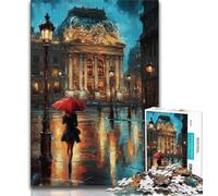 Puzzles pour Adolescents Puzzle 1000 pièces Peinture à l'huile de Paris, Analyse et logique, avec pièces de Formes aléatoires entièrement emboîtables pour Les Adolescents de 14 Ans et Plus 38x26cm