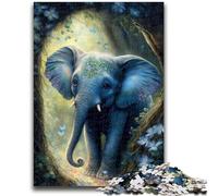 Puzzles pour Adolescents Puzzle 1000 pièces Petit éléphant Mignon Design Vibrant et Unique Expérience de Puzzle relaxante et stimulante 26x38cm