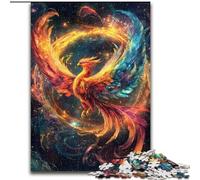 Puzzles pour Adolescents Puzzle 1000 pièces Phoenix Arc-en-Ciel Jeu Stimulant et Jeu Familial Idéal comme Cadeau pour Toute la Famille 26x38cm