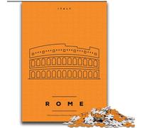 Puzzles pour Adolescents Puzzle 1000 pièces Rome Italie Jeu Stimulant et Jeu en Famille Une œuvre d'art pour Les 14 Ans (38x52cm) 1000 pièces