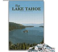 Puzzles pour Adolescents Puzzle 1000 pièces Visite du lac Tahoe, Analyse et logique avec pièces de Formes aléatoires entièrement emboîtables pour Les Adolescents de 14 Ans et Plus 75x100cm