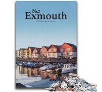 Puzzles pour Adolescents Puzzle 1000 pièces Visitez Exmouth Design Dynamique et Unique Expérience de Puzzle relaxante et stimulante (Taille 50x75cm)