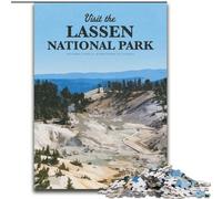 Puzzles pour Adolescents Puzzle 1000 pièces Visitez Le Parc National de Lassen pour Les 14 Ans et Plus Difficile à compléter mais Amusant et Humoristique Superbes Cadeaux et Jouets (50x75cm)