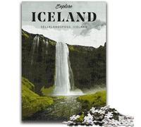 Puzzles pour Adolescents Puzzle 1000 pièces Visitez l'Islande Aidez Le Cerveau à exercer des Jouets addictifs pour cultiver la Patience Convient aux Couples (Taille 50x75cm)
