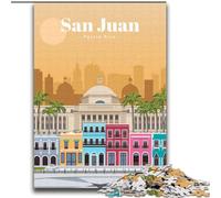 Puzzles pour Adolescents Puzzle 1000 pièces Voyage à San Juan, Analyse et logique avec pièces de Formes aléatoires entièrement emboîtables pour Les Adolescents de 14 Ans et Plus 75x100cm