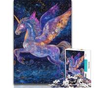 Puzzles pour Adolescents Puzzle Licorne Fantastique 1000 pièces pour Adultes et Adolescents pièces entièrement emboîtables et de Formes aléatoires 38x26cm