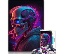 Puzzles pour Adolescents Puzzle tête de Mort 1000 pièces Jouet éducatif et décompressant idéal pour Un Anniversaire ou comme Cadeau (26x38cm)