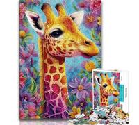 Puzzles pour Adolescents Puzzles Animaux girafes pour Adultes Jeux éducatifs décoration d'intérieur Cadeaux pour Toute la Famille 26x38cm