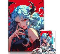 Puzzles pour Adolescents, Puzzles Anime Demon Girl pour Adolescents, Staycation Kill Time avec pièces entièrement emboîtables de Formes aléatoires (Taille 75x50cm)