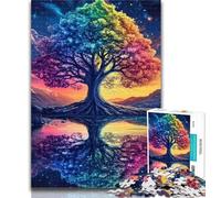 Puzzles pour Adolescents Puzzles Arbre de Vie 1000 pièces pour Adultes, décoration Murale Artistique et idée Cadeau d'anniversaire pour Amis, Bureau à Domicile 26x38cm