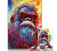 Puzzles pour Adolescents, Puzzles colorés de gorilles, 1 000 pièces pour Adultes et Adolescents, Jeu Familial Anti-Stress, défi Difficile, Cadeaux du Père Noël Secret, 26x38cm