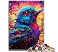 Puzzles pour Adolescents, Puzzles colorés en Forme de Moineau pour Adolescents, Jouets de Divertissement Familial avec Affiche et fiche de Questions-réponses Assorties (26x38cm)
