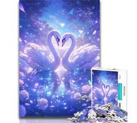Puzzles pour Adolescents Puzzles Couple de cygnes pour Adultes 1000, Design Vibrant et Unique Expérience de Puzzle relaxante et stimulante 26x38cm