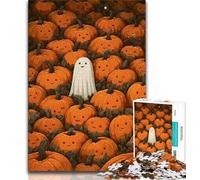 Puzzles pour Adolescents Puzzles d'âme de Citrouille d'halloween pour Adultes Anti-Stress défi Difficile adapté à la décoration de Bureau 26x38cm