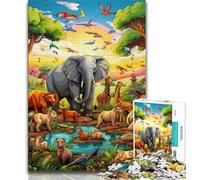 Puzzles pour Adolescents Puzzles d'animaux africains pour Adolescents, idéal comme Cadeau pour Toute la Famille Convient pour et 14 (Taille 38x26cm)