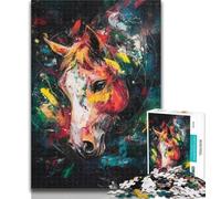 Puzzles pour Adolescents, Puzzles de 1 000 pièces, Motif Cheval Graffiti, Cadeaux pour Adolescents, Jouets éducatifs, décoration d'intérieur Unique, 50x75cm