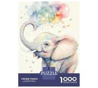 Puzzles pour Adolescents - Puzzles De 1000 Pièces Cute Rainbow Elephant Puzzles pour Adultes - Jeu De Réflexion - Décoration Murale - Cadeaux Anti-Stress 38x26cm/1000pcs