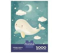 Puzzles pour Adolescents, Puzzles De 1000 Pièces Cute Whale Night Sky Puzzles pour Adultes, Jeux Amusants, Cadeaux pour Femmes, Idéaux pour Toute La Famille 38x26cm/1000pcs