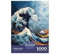 Puzzles Pour Adolescents - Puzzles De 1000 Pièces Expressionist The Great Wave - Bold Contemporary Art Reinterpretation Puzzles Pour Adultes - Jeu De Réflexion - Décoration Murale - Cadeaux Anti-stres