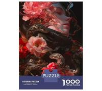 Puzzles pour Adolescents - Puzzles De 1000 Pièces Floral Serpent Puzzles pour Adultes - Jeu De Réflexion - Décoration Murale - Cadeaux Anti-Stress 70x50cm/1000pcs