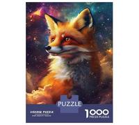 Puzzles pour Adolescents - Puzzles De 1000 Pièces Fox in The Cosmos -3 Puzzles pour Adultes - Jeu De Réflexion - Décoration Murale - Cadeaux Anti-Stress 38x26cm/1000pcs