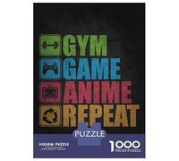 Puzzles pour Adolescents - Puzzles De 1000 Pièces Gym Game Anime Repeat - Funny Gamer & Fitness Puzzles pour Adultes - Jeu De Réflexion - Décoration Murale - Cadeaux Anti-Stress 38x26cm/1000pcs