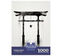 Puzzles pour Adolescents, Puzzles de 1000 Pièces Japonais Art Ink Shrine Puzzles pour Adultes, Jeux de Relaxation, Analyse Et Logique, Soulagement du Stress Cadeaux 70 x 50 cm/1000 Pièces
