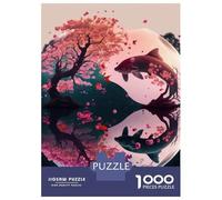 Puzzles pour Adolescents, Puzzles De 1000 Pièces Koi Fish Ying Yang Puzzle pour Adultes, Jeu De Réflexion, Une Œuvre d'art, Aidez Votre Cerveau À S'exercer 70x50cm/1000pcs