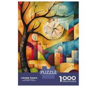 Puzzles pour Adolescents - Puzzles De 1000 Pièces Modern Cubist Vision of The Persistence of Memory Puzzles pour Adultes - Jeu De Réflexion - Décoration Murale - Cadeaux Anti-Stress 38x26cm/1000pcs