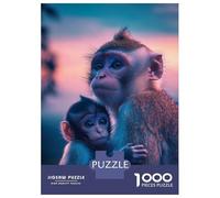 Puzzles pour Adolescents, Puzzles De 1000 Pièces Mother and Baby Monkey Puzzles pour Adultes, Jeux Amusants, Cadeaux pour Femmes, Idéaux pour Toute La Famille 38x26cm/1000pcs