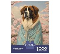 Puzzles pour Adolescents, Puzzles De 1000 Pièces Saint Bernard Geisha Puzzles pour Adultes, Jeux Amusants, Cadeaux pour Femmes, Idéaux pour Toute La Famille 70x50cm/1000pcs