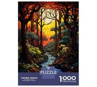 Puzzles pour Adolescents, Puzzles De 1000 Pièces The River at Dusk Puzzle pour Adultes, Jeu De Réflexion, Une Œuvre d'art, Aidez Votre Cerveau À S'exercer 38x26cm/1000pcs