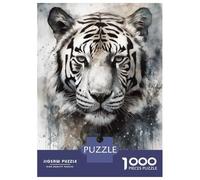Puzzles pour Adolescents - Puzzles De 1000 Pièces Tiger Beauty Black Ink Puzzles pour Adultes - Jeu De Réflexion - Décoration Murale - Cadeaux Anti-Stress 70x50cm/1000pcs