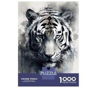 Puzzles pour Adolescents - Puzzles De 1000 Pièces Tiger Beauty Watercolor Puzzles pour Adultes - Jeu De Réflexion - Décoration Murale - Cadeaux Anti-Stress 38x26cm/1000pcs