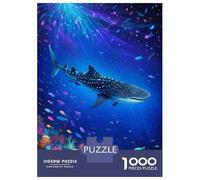 Puzzles pour Adolescents, Puzzles De 1000 Pièces Whale Shark Underwater Puzzles pour Adultes, Jeux Amusants, Cadeaux pour Femmes, Idéaux pour Toute La Famille 52x38cm/1000pcs
