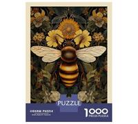 Puzzles pour Adolescents - Puzzles De 1000 Pièces William Morris Bee and Flowers Art Puzzles pour Adultes - Jeu De Réflexion - Décoration Murale - Cadeaux Anti-Stress 38x26cm/1000pcs