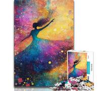 Puzzles pour Adolescents Puzzles de Ballerine Fantastique pour Adolescents Art au Fusain Staycation Kill Time pour la décoration de la Maison 38x26cm