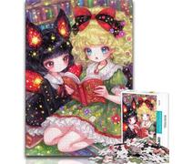 Puzzles pour Adolescents Puzzles de Filles animées pour Adultes 1 000 pièces avec Affiche et fiche de Questions-réponses pour Les 14 Ans (26x38cm)