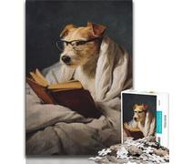 Puzzles pour Adolescents Puzzles de Lecture de Chien pour Adultes 1000 pièces Jeu Familial Cadeaux d'anniversaire Défi Haute difficulté 26x38cm