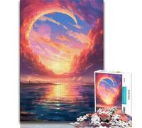 Puzzles pour Adolescents Puzzles de paysages animés pour Adolescents Jouets de Divertissement Familial avec Affiche et fiche de Questions-réponses Assorties 75x50cm