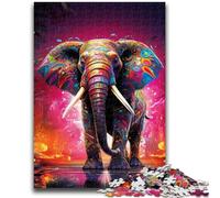 Puzzles pour Adolescents, Puzzles d'éléphants colorés, Jeu Stimulant, idéal comme Cadeau pour Toute la Famille (75x50cm)