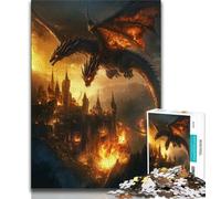 Puzzles pour Adolescents Puzzles Dragon à Deux têtes pour Adultes 1000 pièces avec Affiche et fiche de Questions-réponses pour Les 14 Ans (26x38cm)
