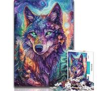 Puzzles pour Adolescents Puzzles fantastiques de Loups 1 000 pièces pour Adultes décoration Murale Artistique et idée Cadeau d'anniversaire pour Amis Bureau à Domicile (50x75cm)