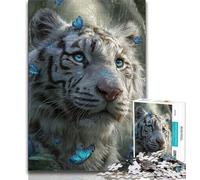Puzzles pour Adolescents, Puzzles fantastiques de Tigres pour Adolescents, Jouets addictifs pour la décoration de la Maison (Taille 38x26cm)