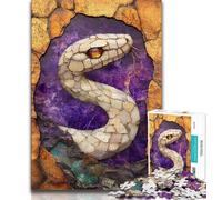 Puzzles pour Adolescents Puzzles fantastiques Serpent pour Adultes 1000 pièces Jeux éducatifs Anti-Stress liste de souhaits avec Père Noël (50x75cm)