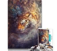 Puzzles pour Adolescents, Puzzles Fantasy Tiger pour Adultes, 1 000 pièces, Jouet éducatif intellectuel décompressant, Cadeau d'anniversaire, Cadeaux 26x38cm