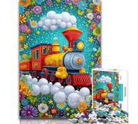 Puzzles pour Adolescents Puzzles Fantasy Train pour Adolescents 1000 pièces, Jeu éducatif pour Anniversaire, Noël pour Les 14 Ans et Plus 50x75cm