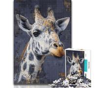 Puzzles pour Adolescents Puzzles Girafe Noir et Or pour Adolescents 1000 pièces, Design Dynamique et Unique Expérience de Puzzle relaxante et stimulante 26x38cm