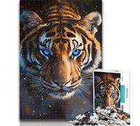 Puzzles pour Adolescents, Puzzles Jungle Tiger pour Adultes, 1 000 pièces, avec Affiche et fiche de Questions-réponses pour Les 14 Ans, 50x75cm